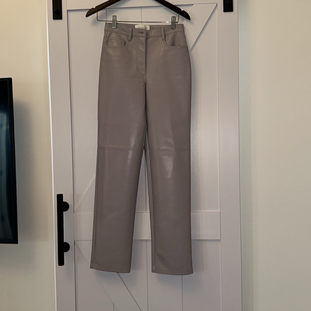 Aritzia Melina Wilfred Pants Faux Leather